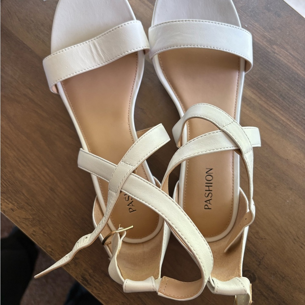 Pashion Footwear White sandal heels